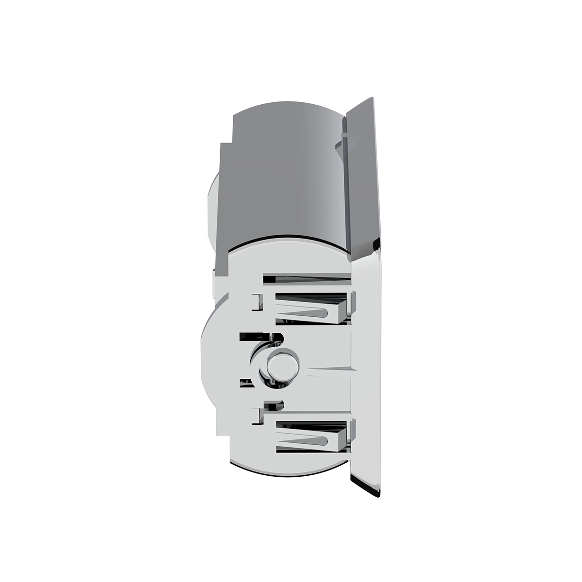 Chrome Plastic A/C Vent With Cross Grids for 1989-2010 Freightliner FLD/Classic - Driver - Thumbnail 4