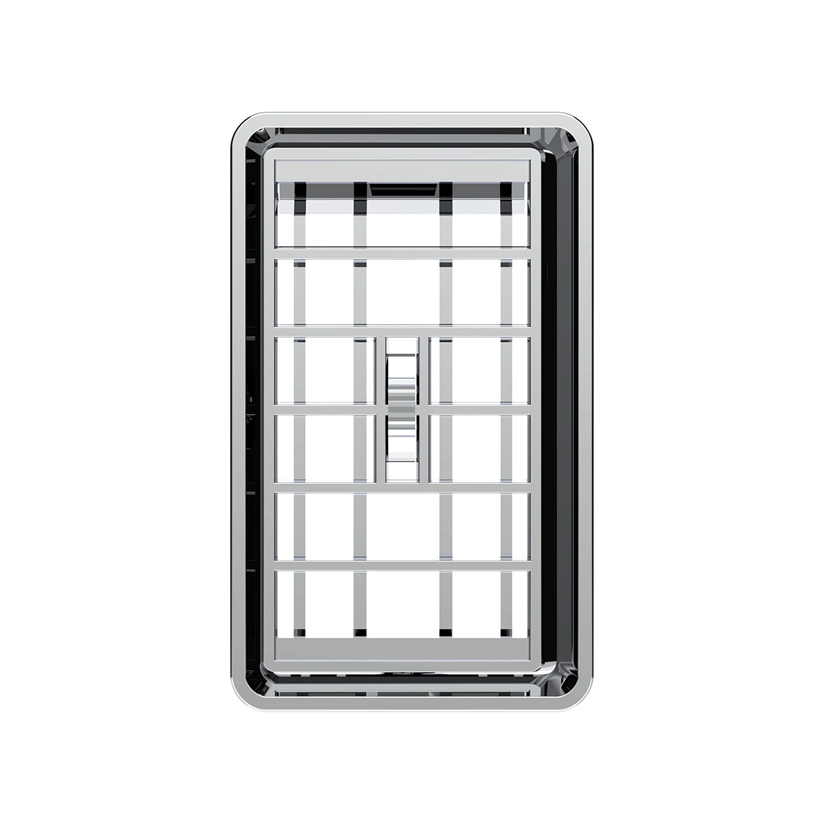 Chrome Plastic A/C Vent With Cross Grids for 1989-2010 Freightliner FLD/Classic - Driver - Thumbnail 6