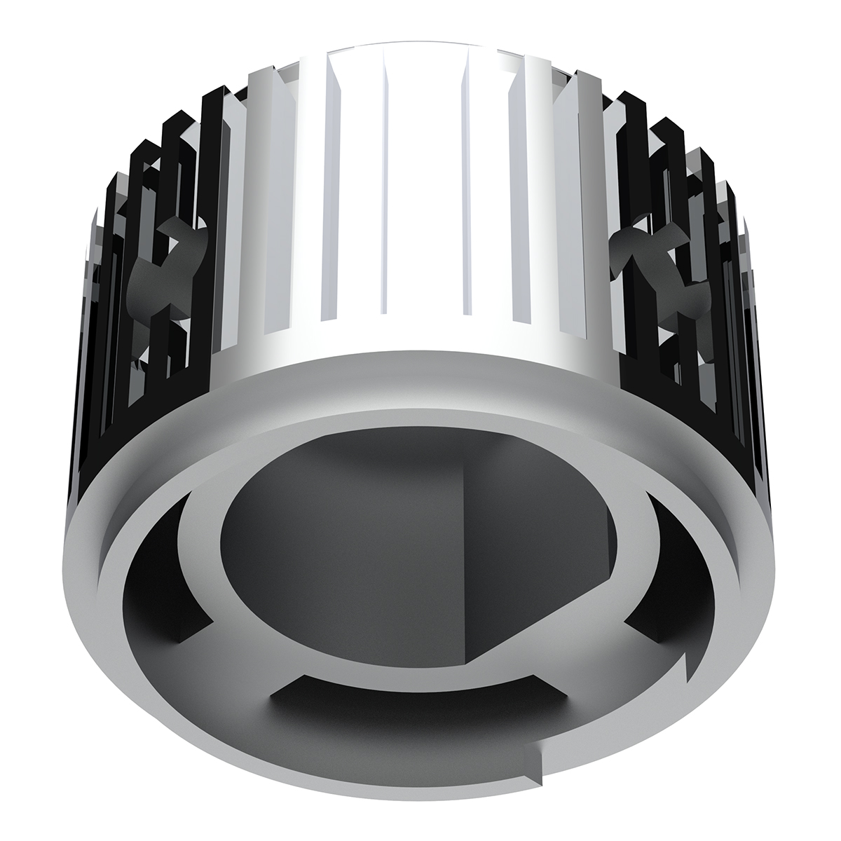 Chrome Plastic 1" Diameter Control Knob - Thumbnail 6