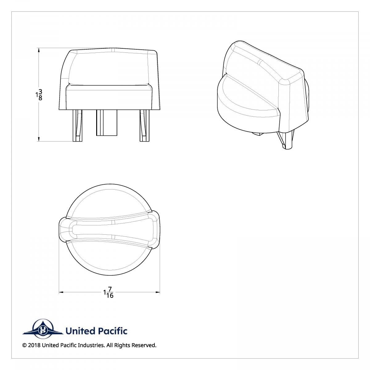 Chrome Plastic Wiper Dial Knob For 2002-2005 Kenworth W900/T800/T600 - Thumbnail 7