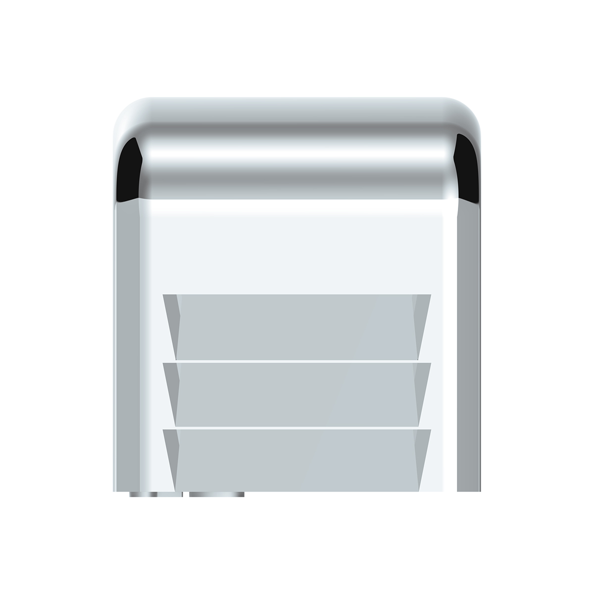 Chrome Plastic A/C & Heater Slider Control Knob For Kenworth/Freightliner - Plain (Card Of 3) - Thumbnail 4