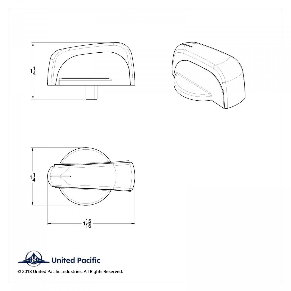 Chrome Plastic A/C Control Knob For 2005-2010 Freightliner Century, Coronado & Columbia - Thumbnail 7
