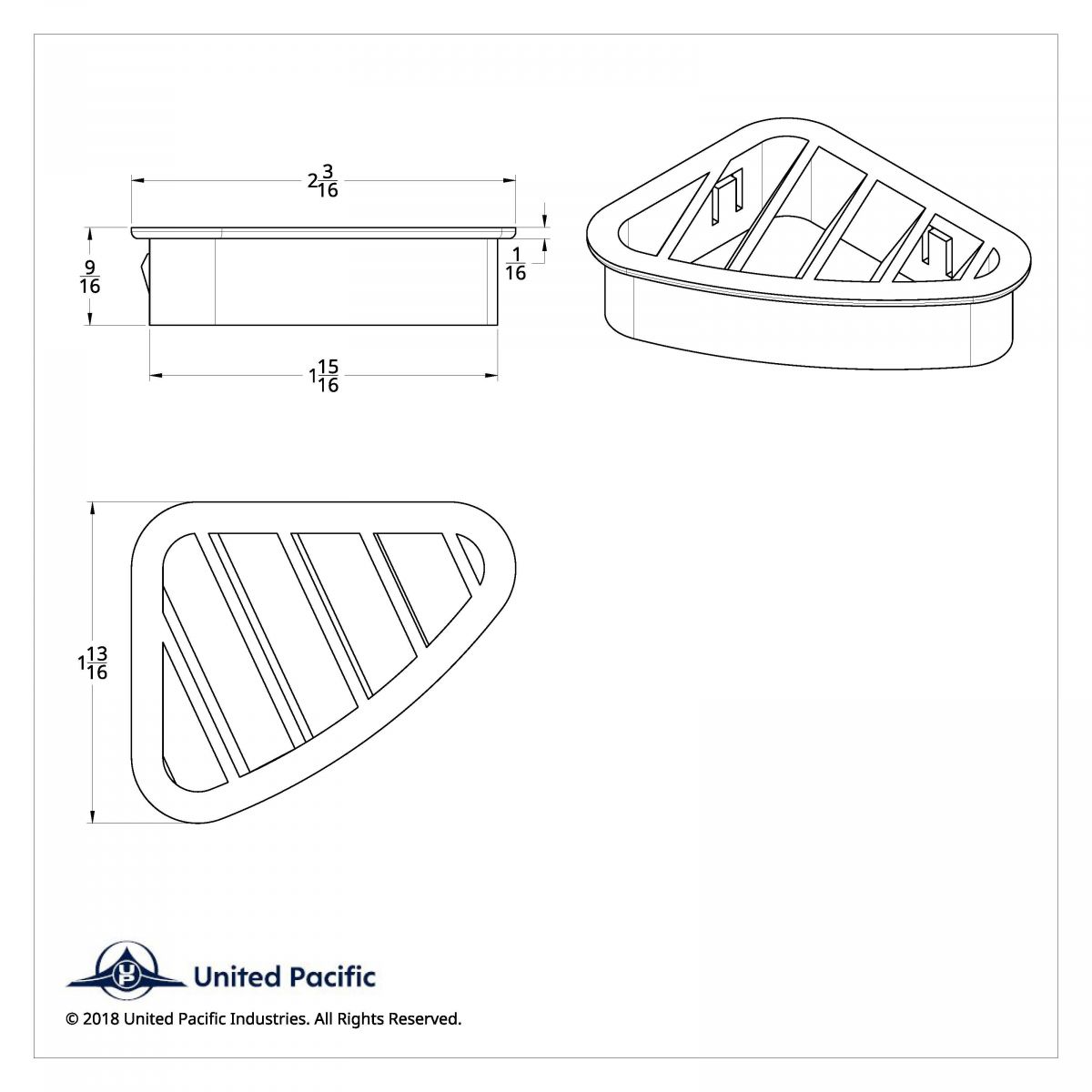 Chrome Plastic A/C Vent For 2001-2005 Peterbilt - Driver - Thumbnail 9