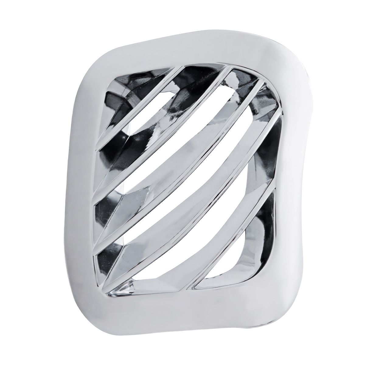 Chrome Plastic A/C Dash Corner Vent For 2006+ Peterbilt - Passenger