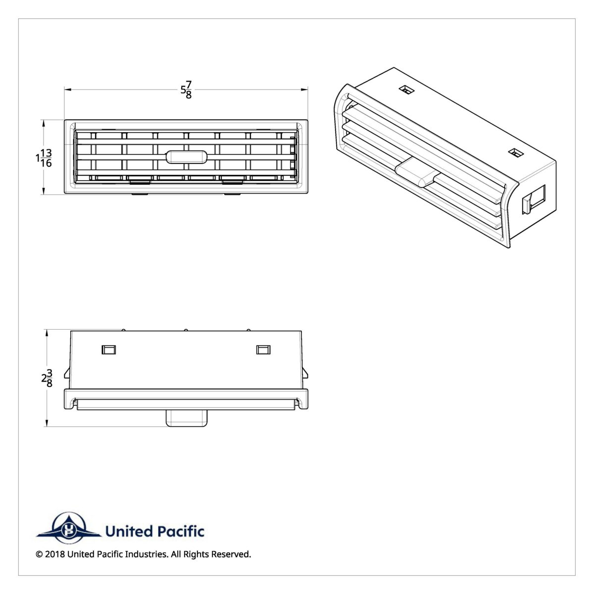Chrome Plastic A/C Vent For Freightliner - Thumbnail 6