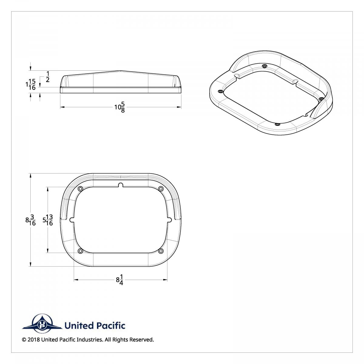 Chrome Plastic 5" X 7" Headlight Bezel - Thumbnail 2