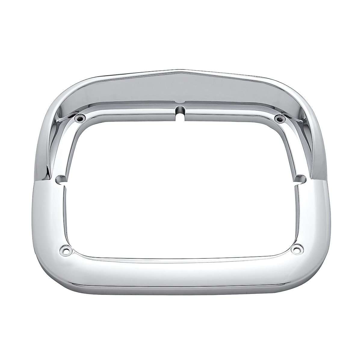 Chrome Plastic 5" X 7" Headlight Bezel With Visor - Thumbnail 3
