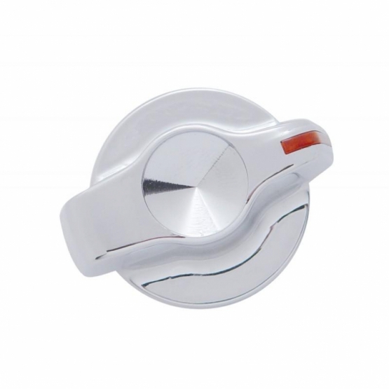 Chrome Plastic A/C Control Knob with Crystal- Indented