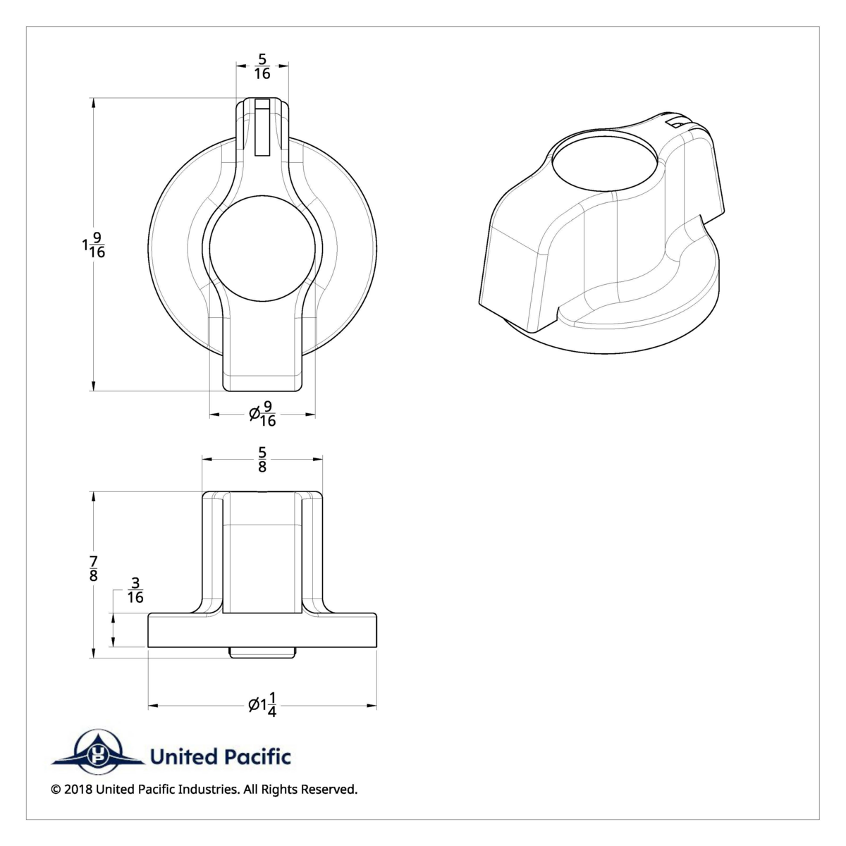 Chrome Plastic A/C Control Knob with Crystal- Indented - Thumbnail 3