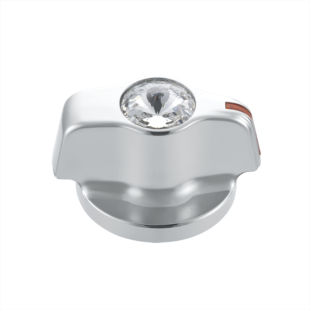 Chrome Plastic A/C Control Knob With Crystal - Clear Crystal - Thumbnail 2