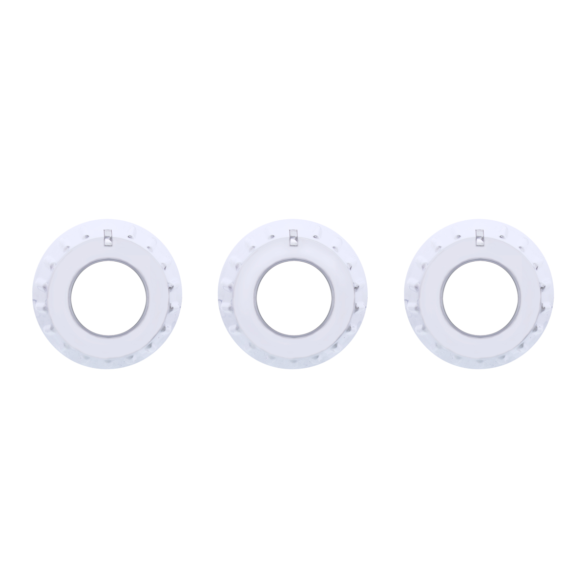 Chrome Outer A/C Control Knob Set For 2006+ Kenworth (Card of 3) - Thumbnail 2