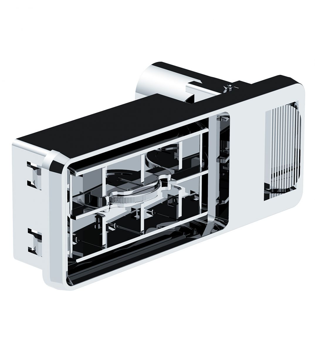 Chrome Plastic A/C Vent For 2001 & Earlier Kenworth - Passenger - Thumbnail 2