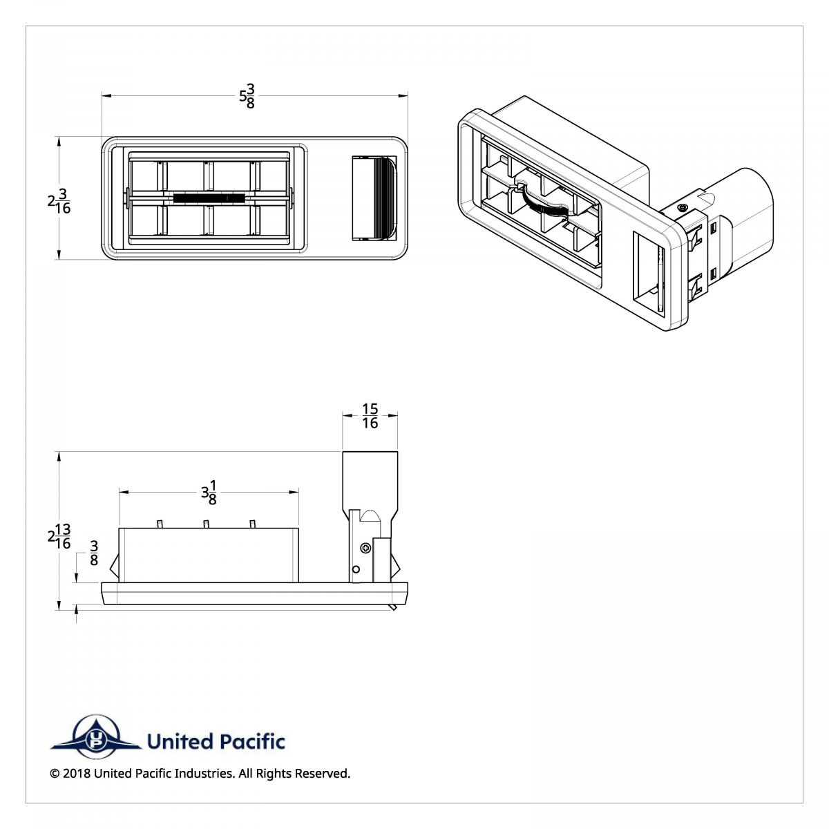 Chrome Plastic A/C Vent For 2001 & Earlier Kenworth - Passenger - Thumbnail 5