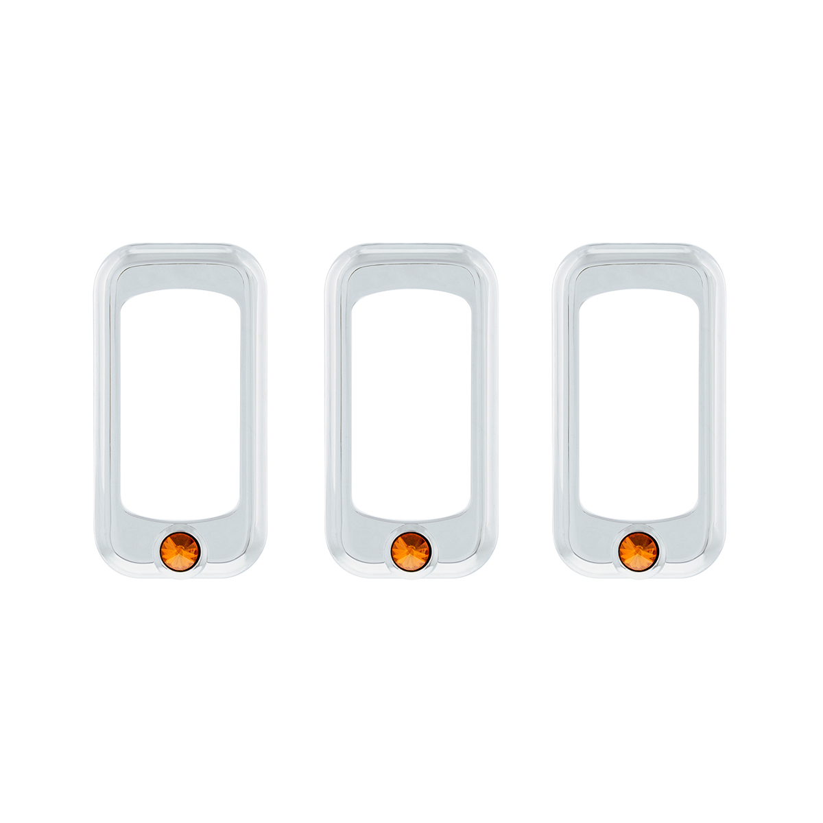 Rocker Switch Bezel For Peterbilt/ Kenworth With Copper Crystal (3-Pack) - Thumbnail 4