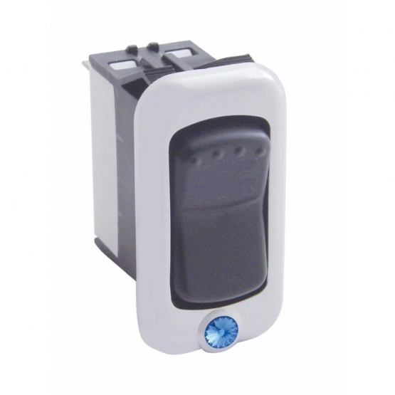 Rocker Switch Bezel For Peterbilt/ Kenworth With Blue Crystal (3-Pack) - Thumbnail 2