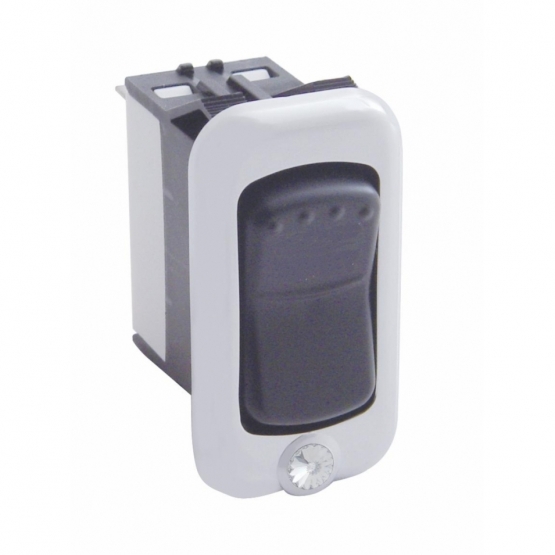 Rocker Switch Bezel For Peterbilt/ Kenworth With Clear Crystal (3-Pack) - Thumbnail 2