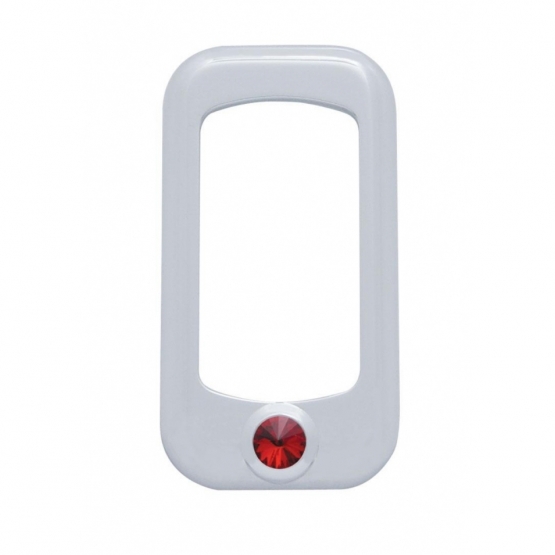 Rocker Switch Bezel For Peterbilt/ Kenworth With Red Crystal (3-Pack)