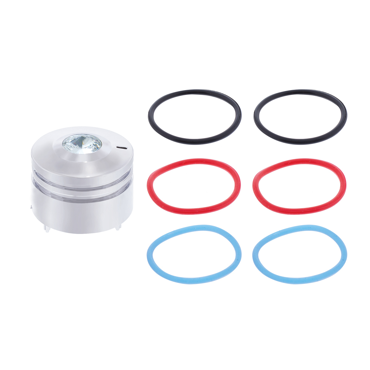 Deluxe Signature A/C Control Knob For Peterbilt - Clear Crystal - Thumbnail 3