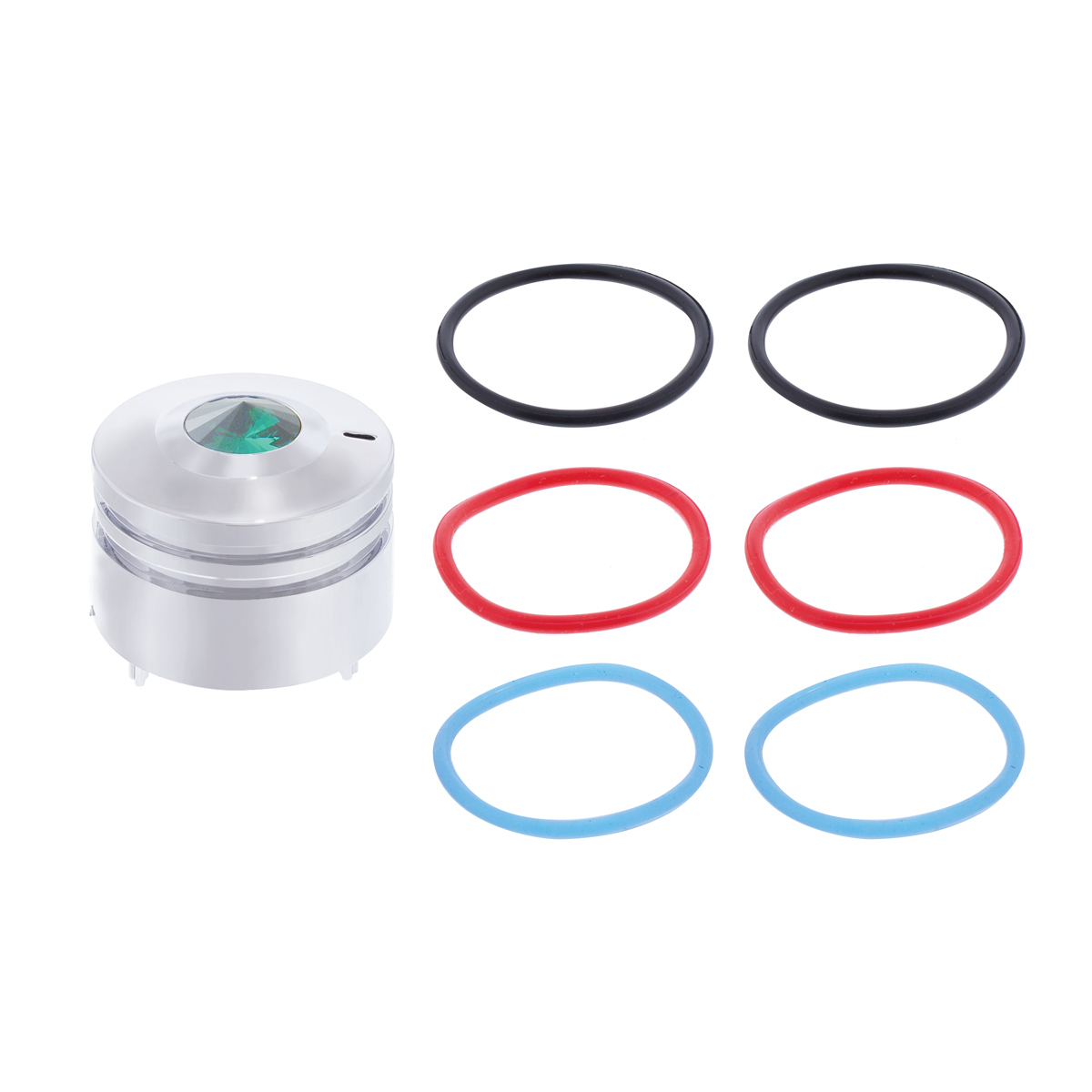 Deluxe Signature A/C Control Knob For Peterbilt  - Green Crystal - Thumbnail 3