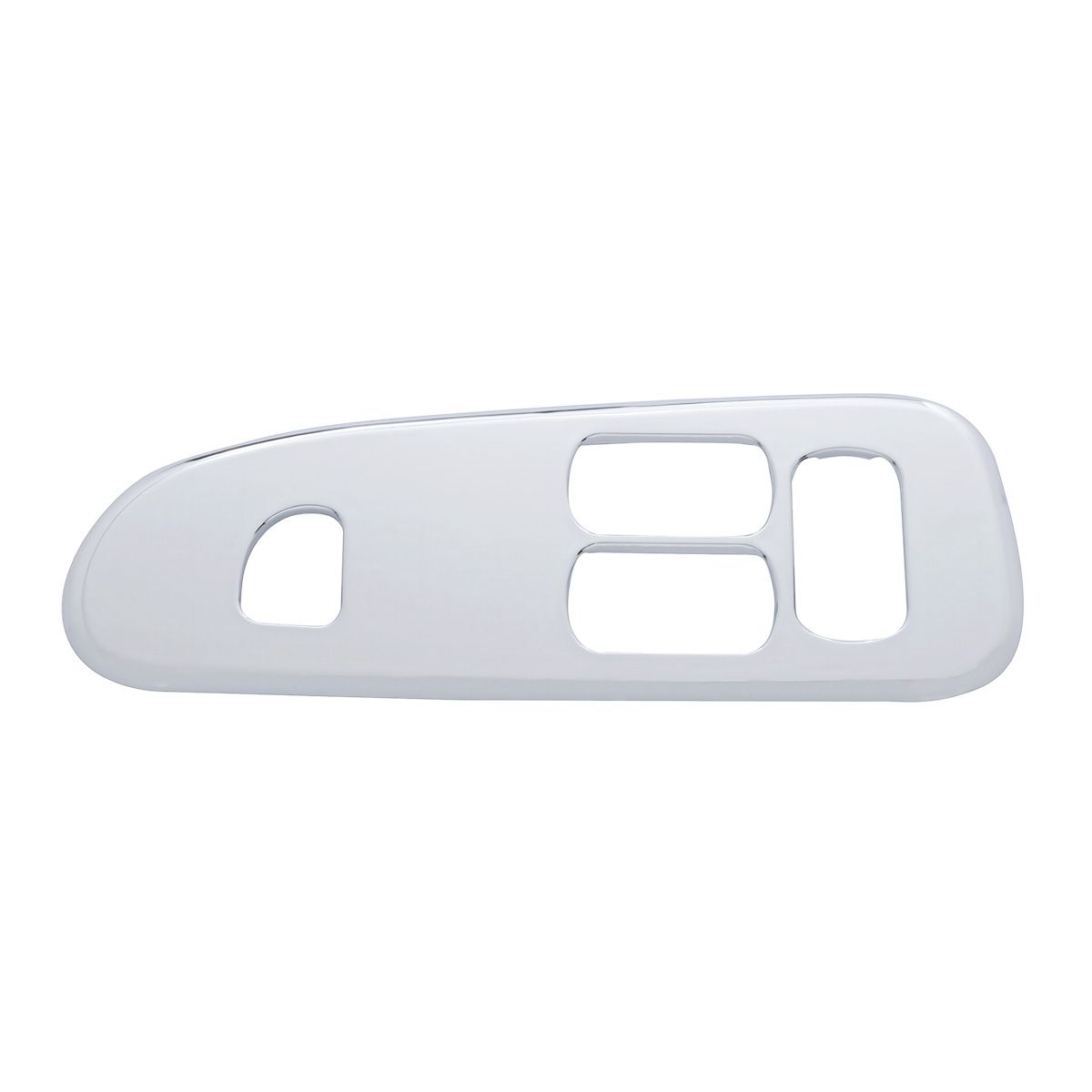 Chrome Plastic Window Switch Trim For 2008+ Peterbilt 389/388- Driver  (3 Large & 1 Small Opening)