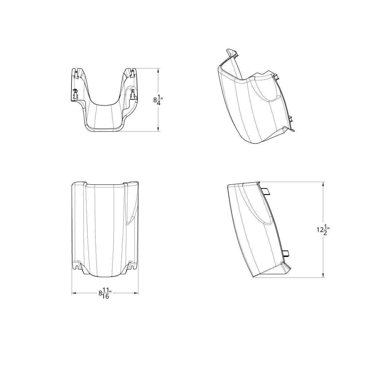 Mid Steering Column Cover For Peterbilt 389 (2008-2022), 388/386 (2006-2015), & 379/378 (2006-2007) - Thumbnail 9