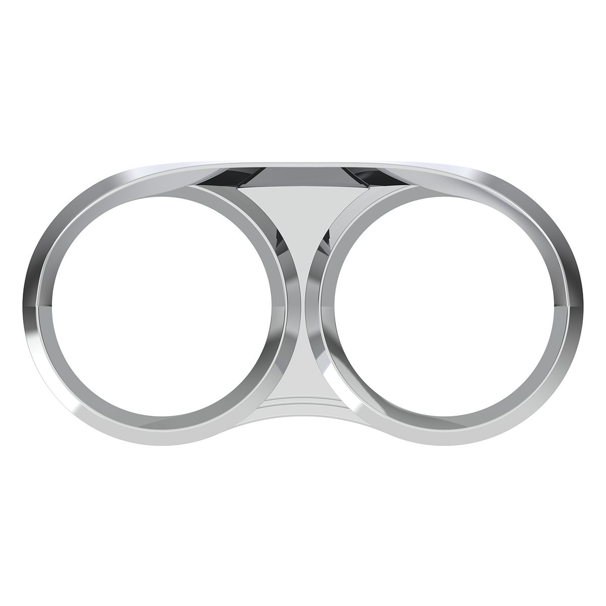 Dual Gauge Cluster Bezel With Visor For 2006+ Peterbilt