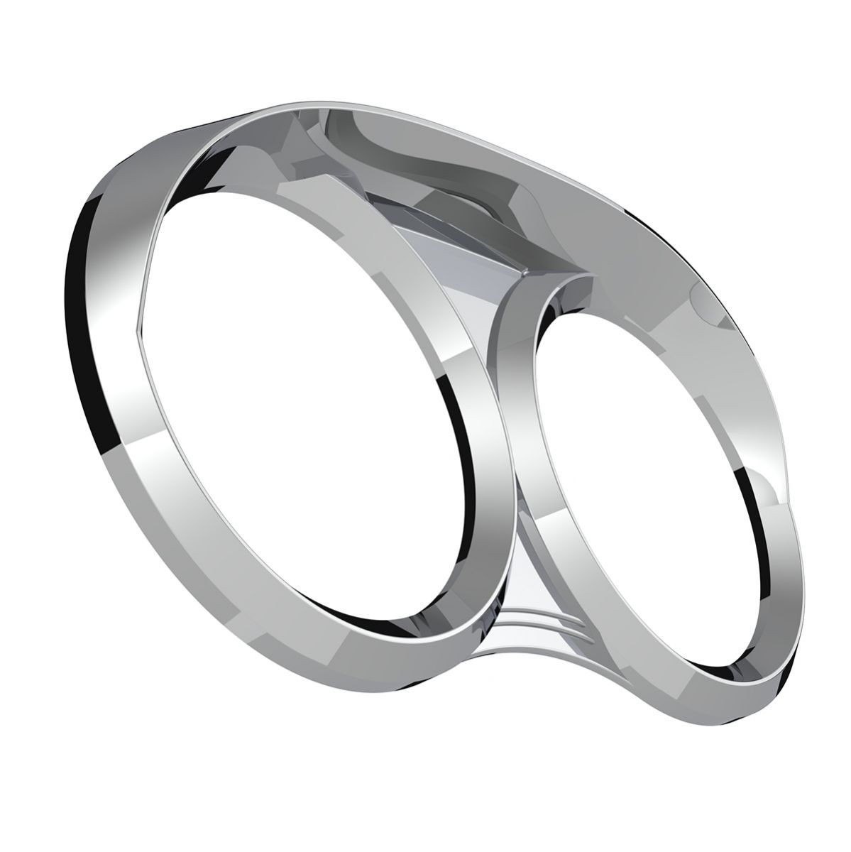 Dual Gauge Cluster Bezel With Visor For 2006+ Peterbilt - Thumbnail 3