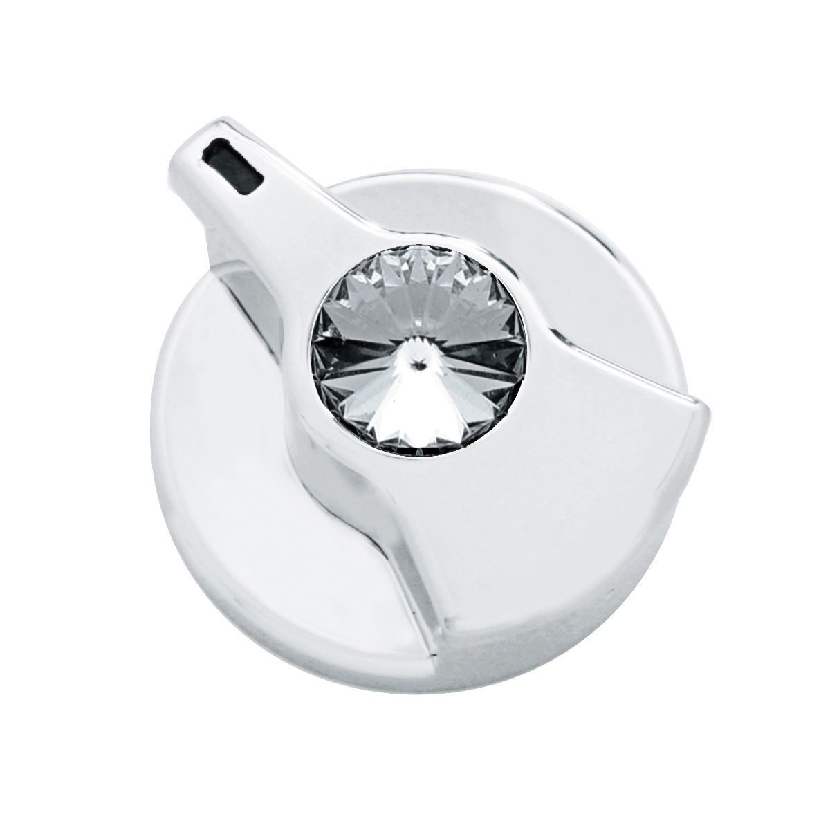 Chrome Timer Knob With Color Crystal For Peterbilt - Smoke Color Crystal