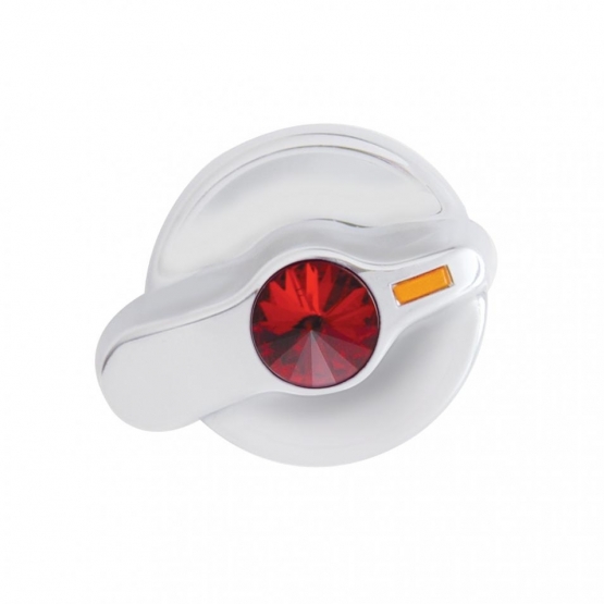 Signature Series A/C Control Knob With Color Crystal For International Trucks - Red Crystal