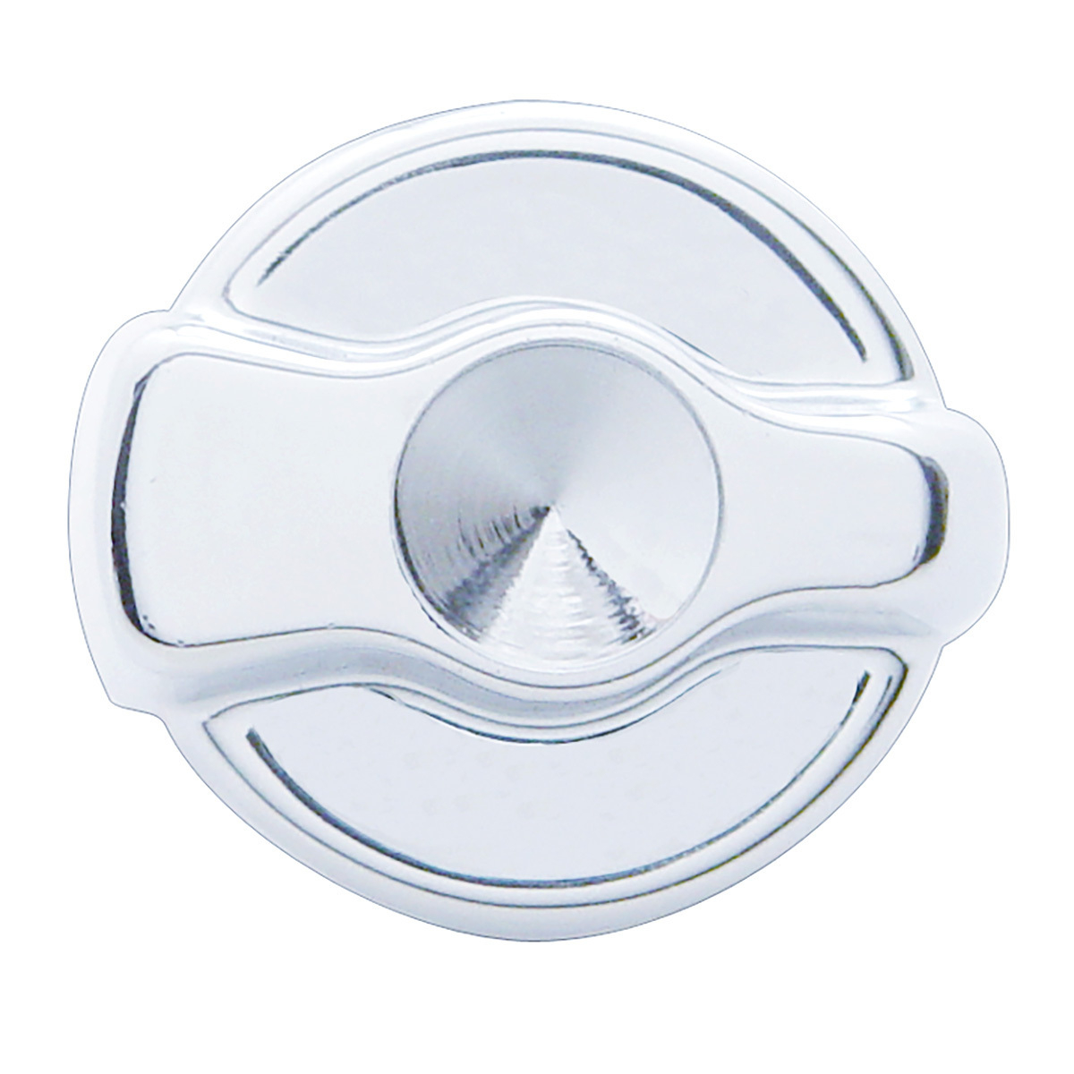 Chrome Plastic A/C Control Knob For Peterbilt - Indented - Thumbnail 5