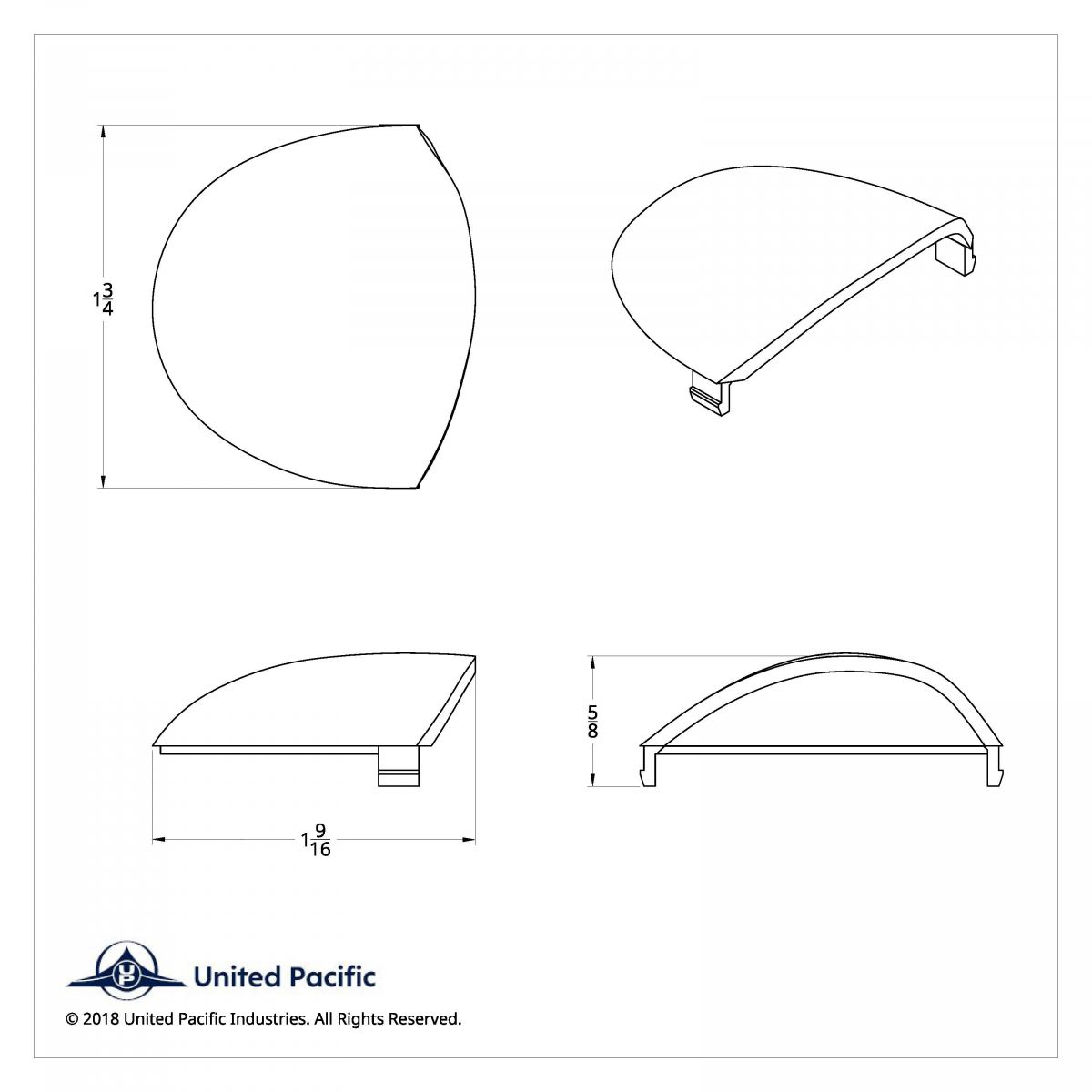 Round Dome Light Lens For 2006+ Kenworth  - Red (Card of 2) - Thumbnail 2