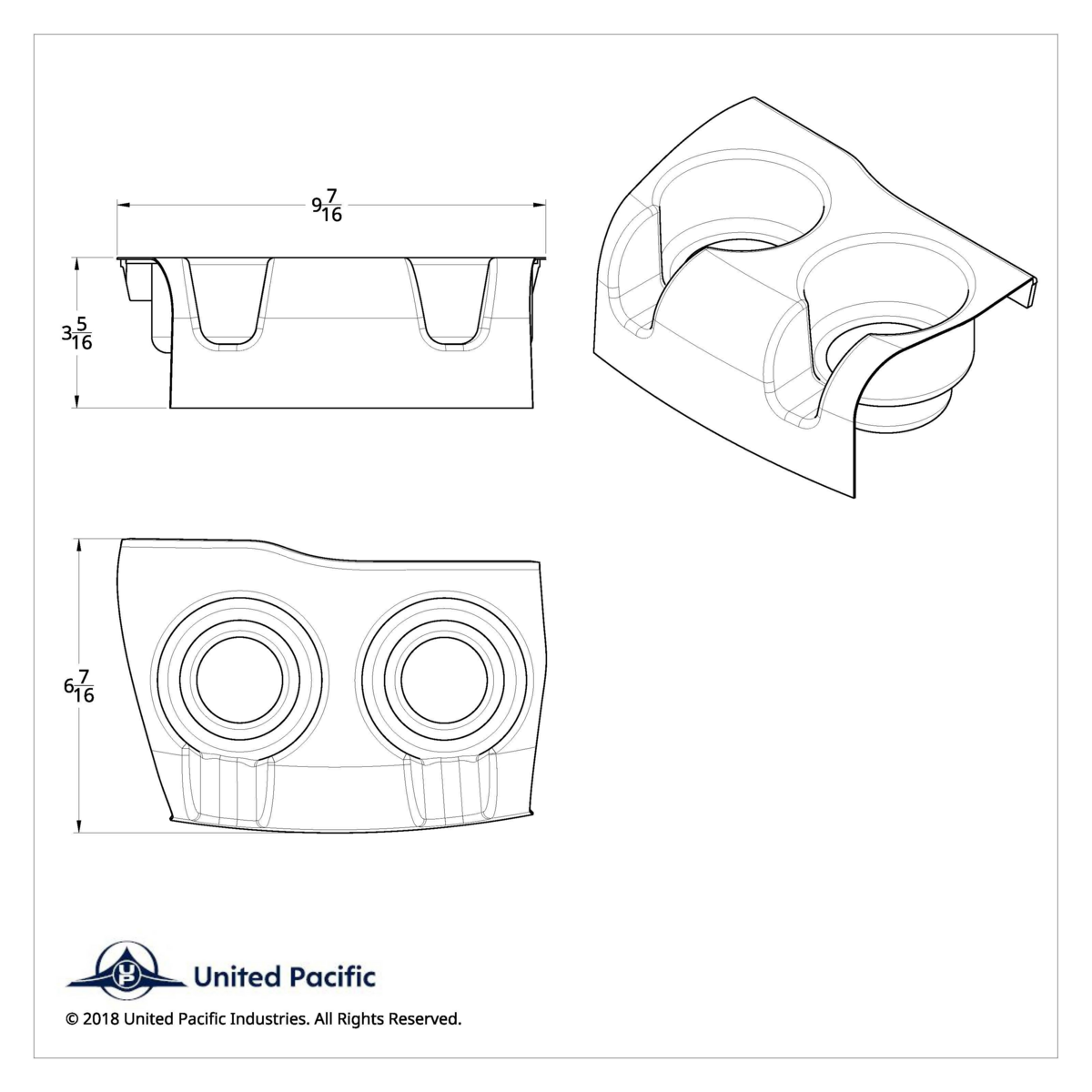 Chrome Plastic Cup Holder For Kenworth W900/T800 (2006+) And T660 (2007-2017) - Thumbnail 6