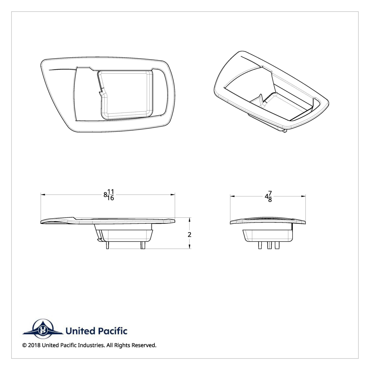 Door Handle Trims For 2006+ Kenworth (Pair) - Thumbnail 4