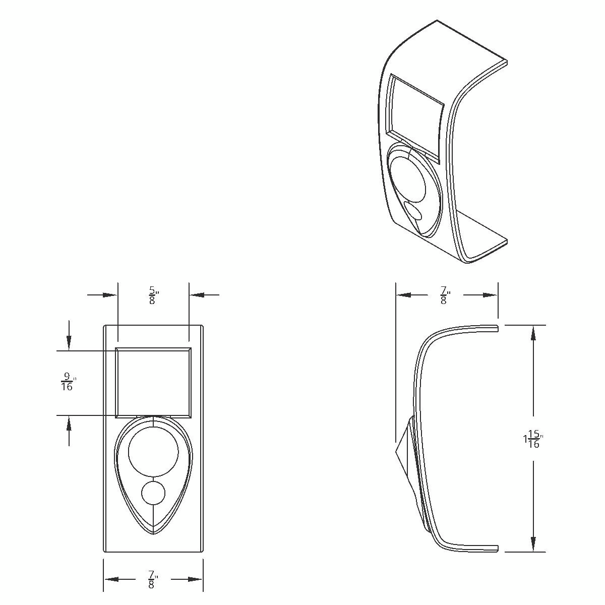 Rocker Switch Cover With Smoke Crystal For 2006+ Kenworth (Card Of 3) - Thumbnail 2