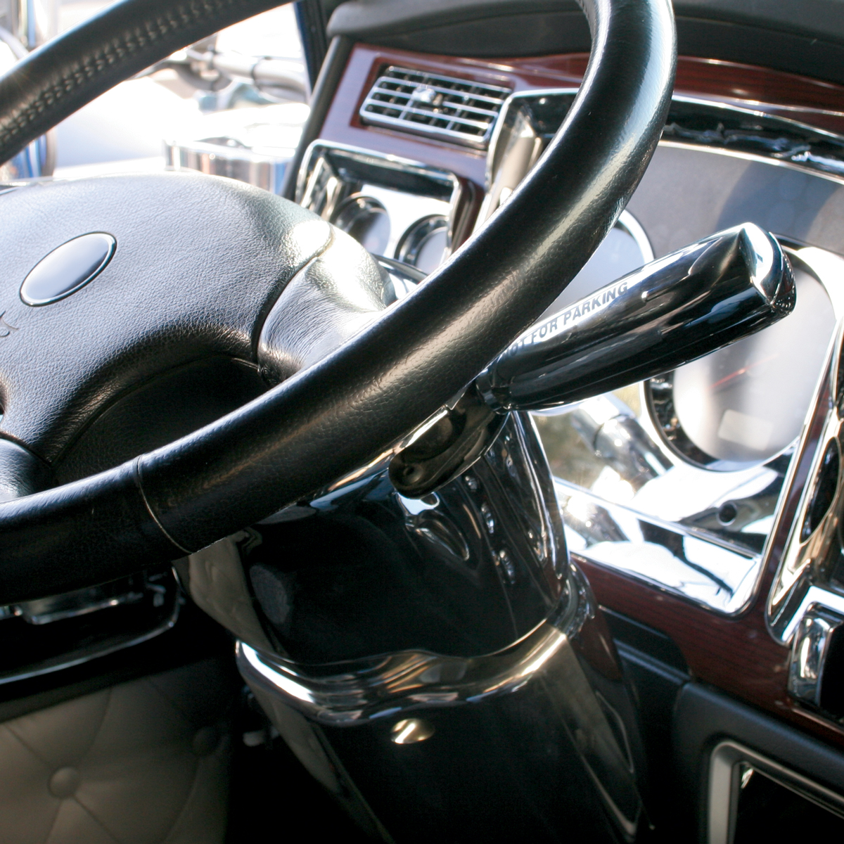 Chrome Plastic "Not For Parking" Trailer Brake Lever Cover For 2006+ Kenworth - Thumbnail 4