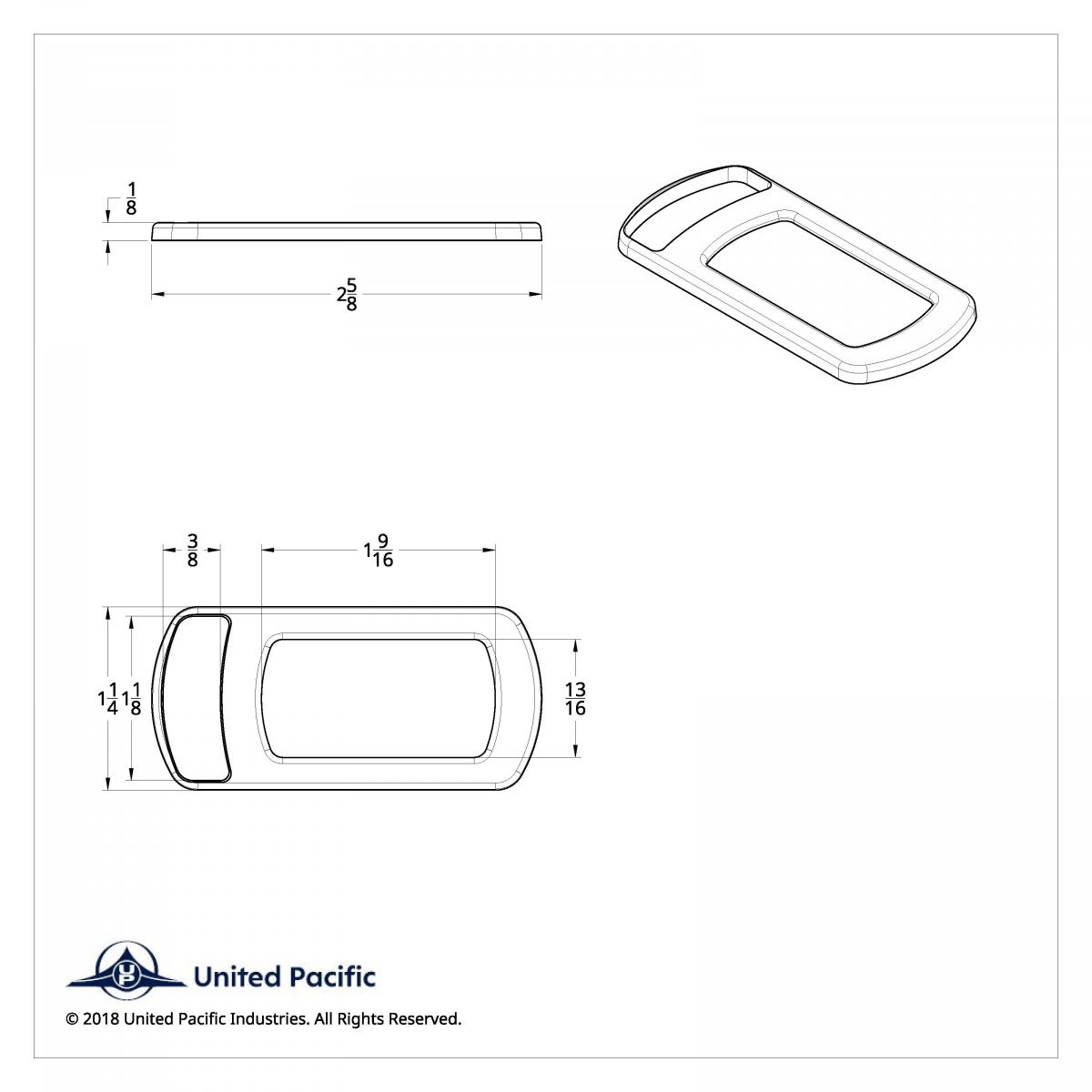 Kenworth Rocker Switch Trim - Open (Card of 2) - Thumbnail 2
