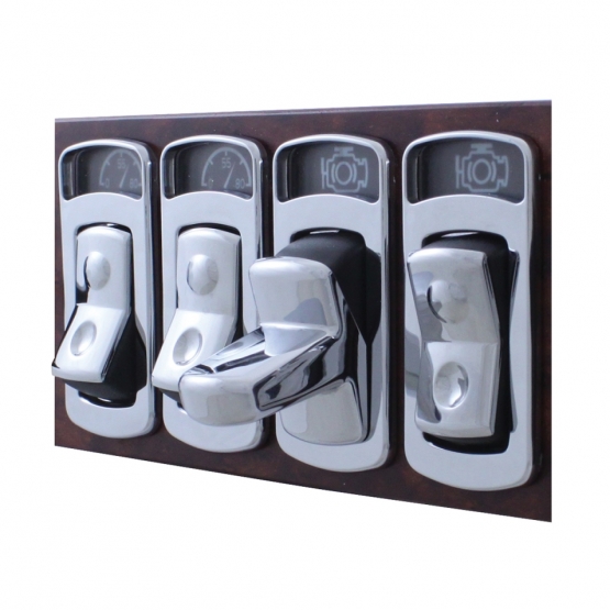 Chrome plastic Toggle Switch Cover For Kenworth T700 (2011-2014) And T2000 (1996-2010) - Thumbnail 5