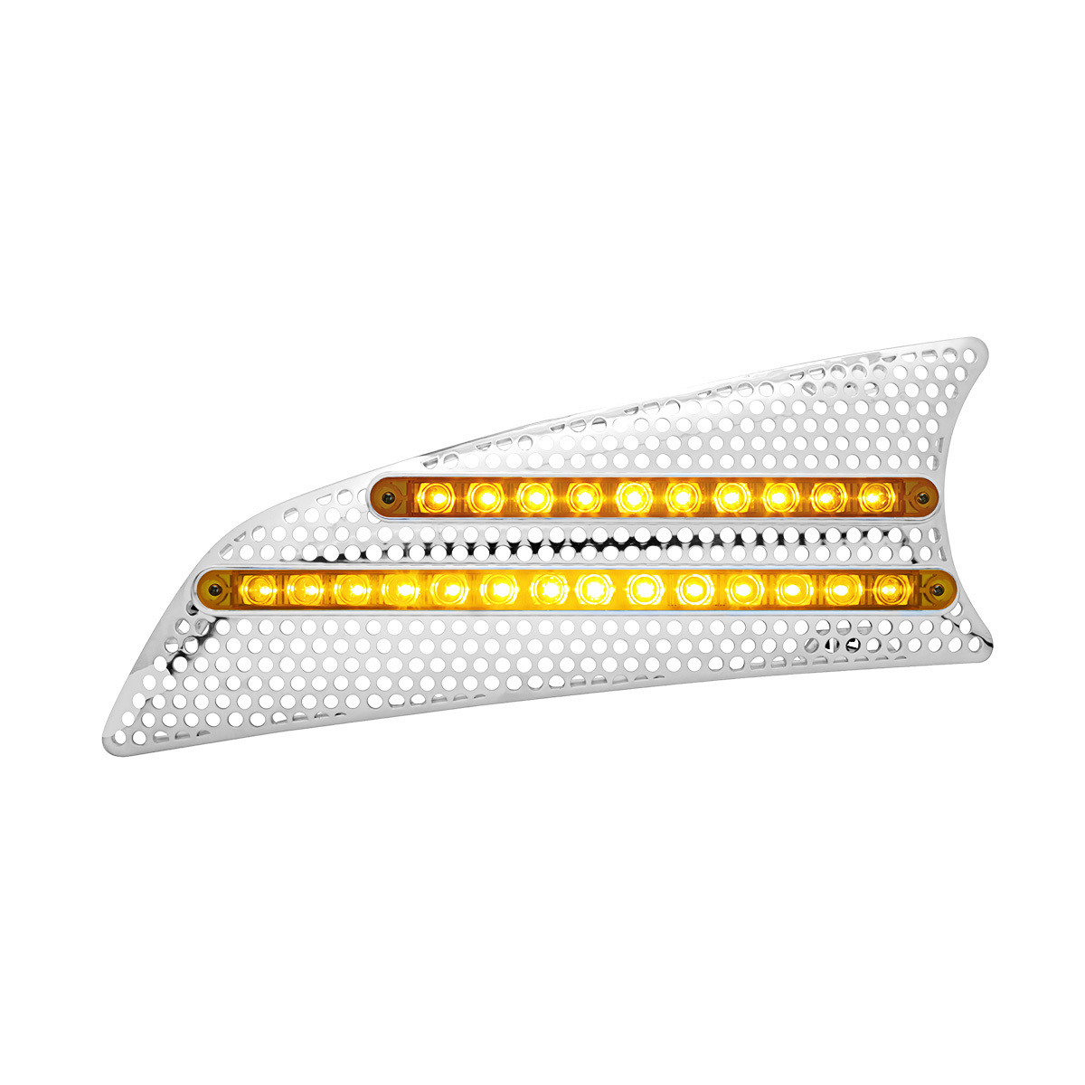 2007+ Kenworth T660 LED Air Intake (Driver) - Amber LED/Amber Lens - Thumbnail 2