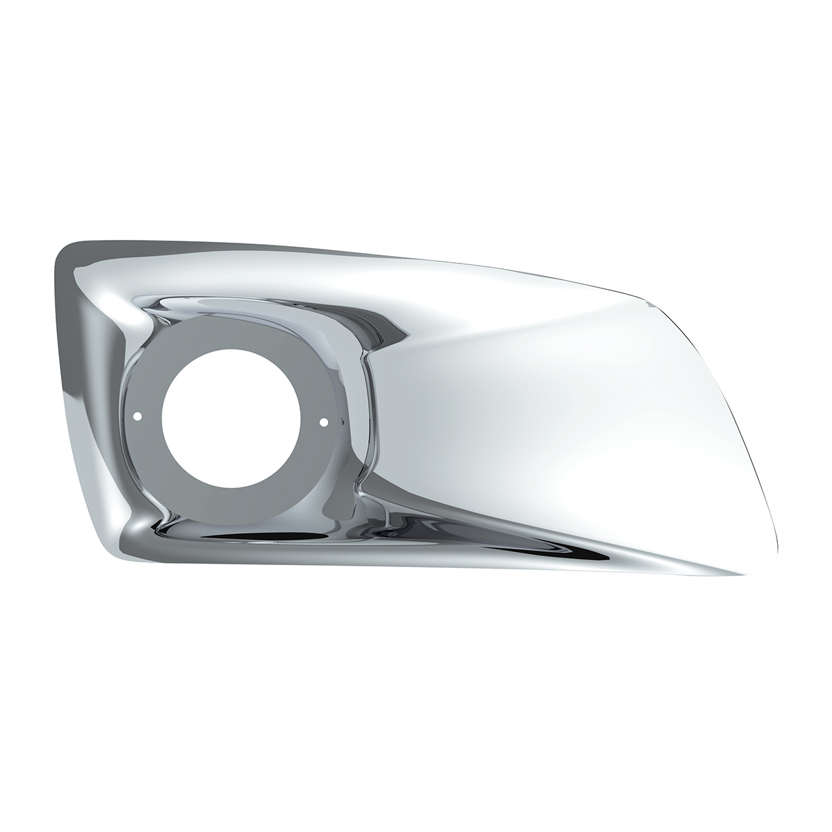 Chrome Plastic Fog Light Cover With Cab Light Opening For 2007-2017 KW T660 - Passenger - Thumbnail 2