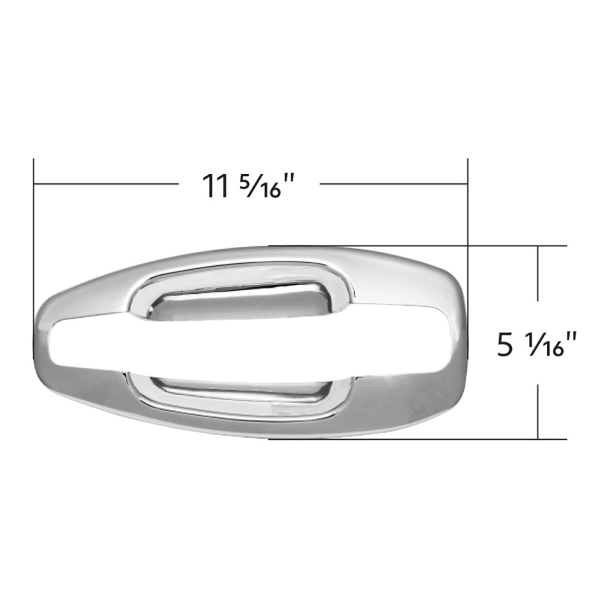 Chrome Exterior Door Handle Cover For Kenworth T680/T880 (2013-2024) & W990 (2019-2024) - Passenger - Thumbnail 6