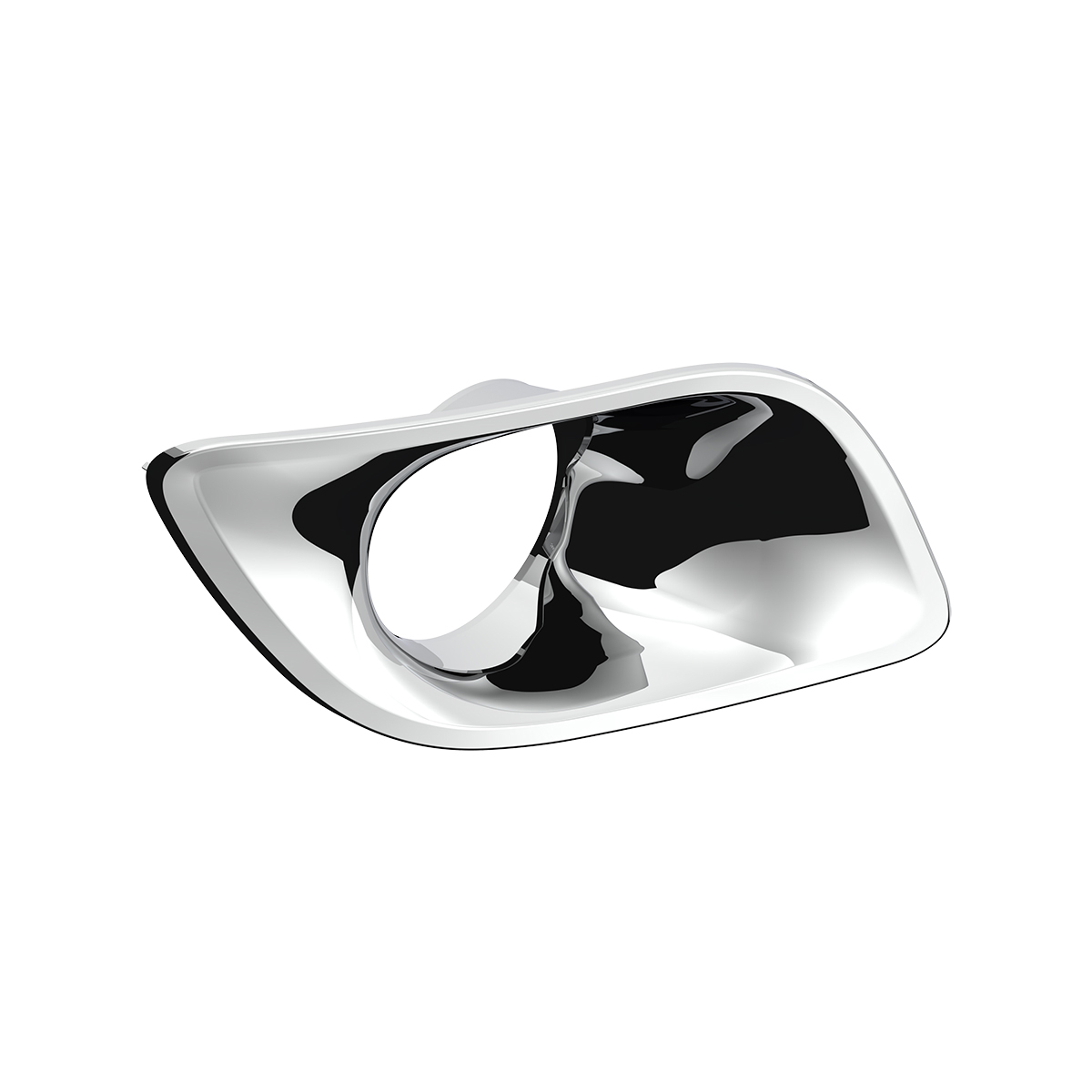 Chrome Plastic Fog Light Bezel For 2013-2021 Kenworth T680-Passenger - Thumbnail 4