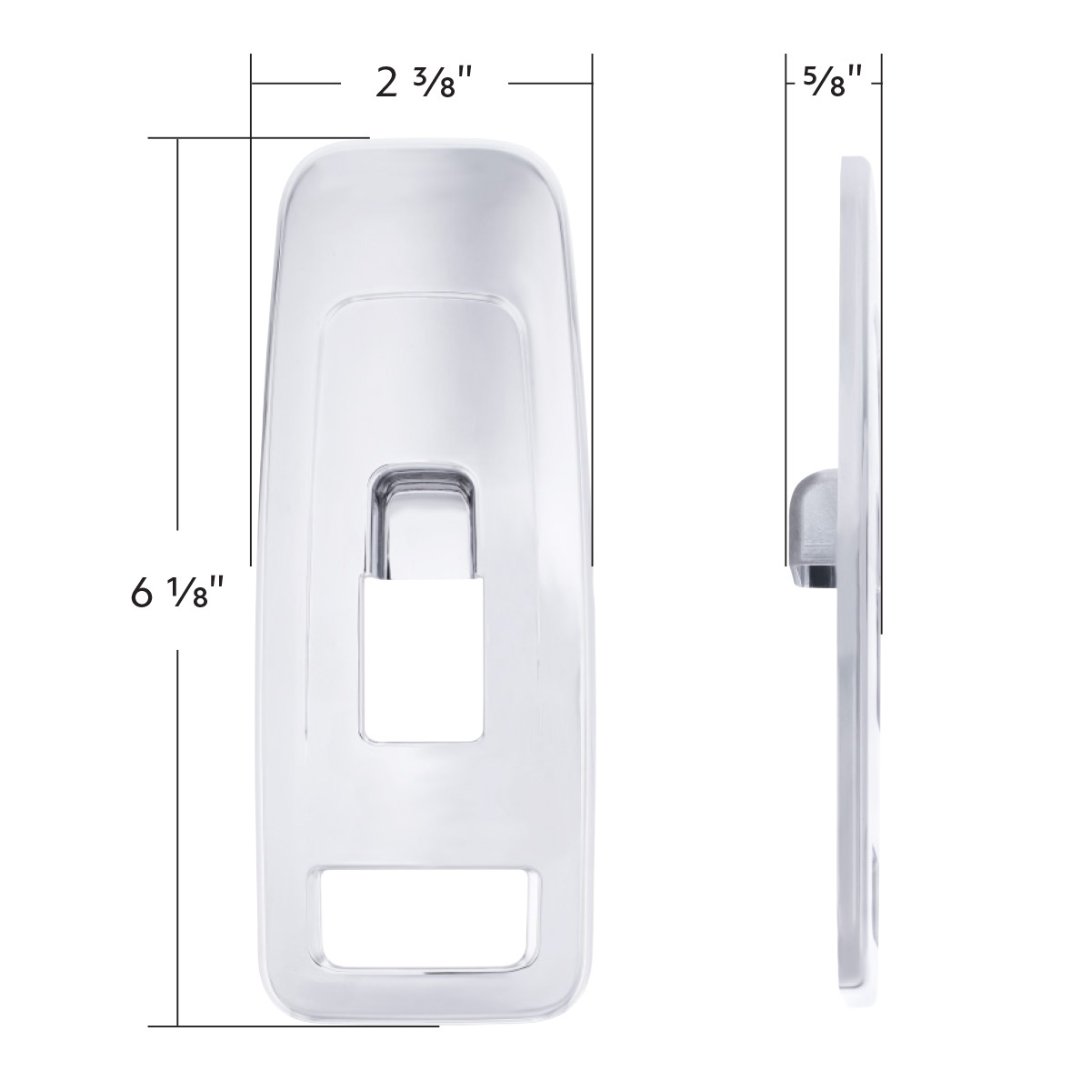 Chrome Plastic Door Switch Cover For 2013-2024 Kenworth T680-Passenger - Thumbnail 5