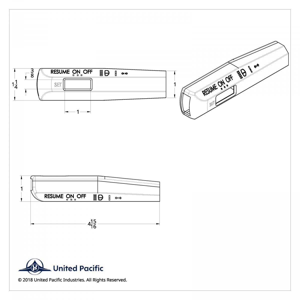 Chrome Plastic Turn Signal Lever Cover For 1998-2010 Volvo VNL - Thumbnail 5