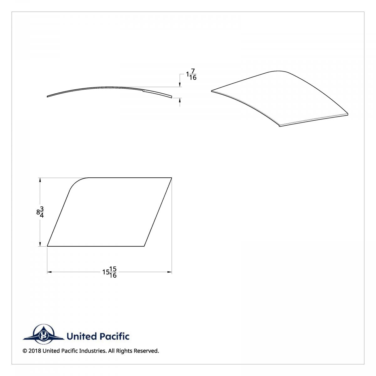 Chrome Front Bumper Trim For 2003-2017 Volvo VN/VNL - Driver - Thumbnail 3