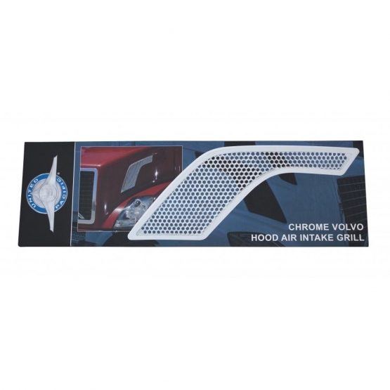 Chrome Hood Air Intake Grille For 2003-2017 Volvo VN/VNL - Passenger - Thumbnail 2