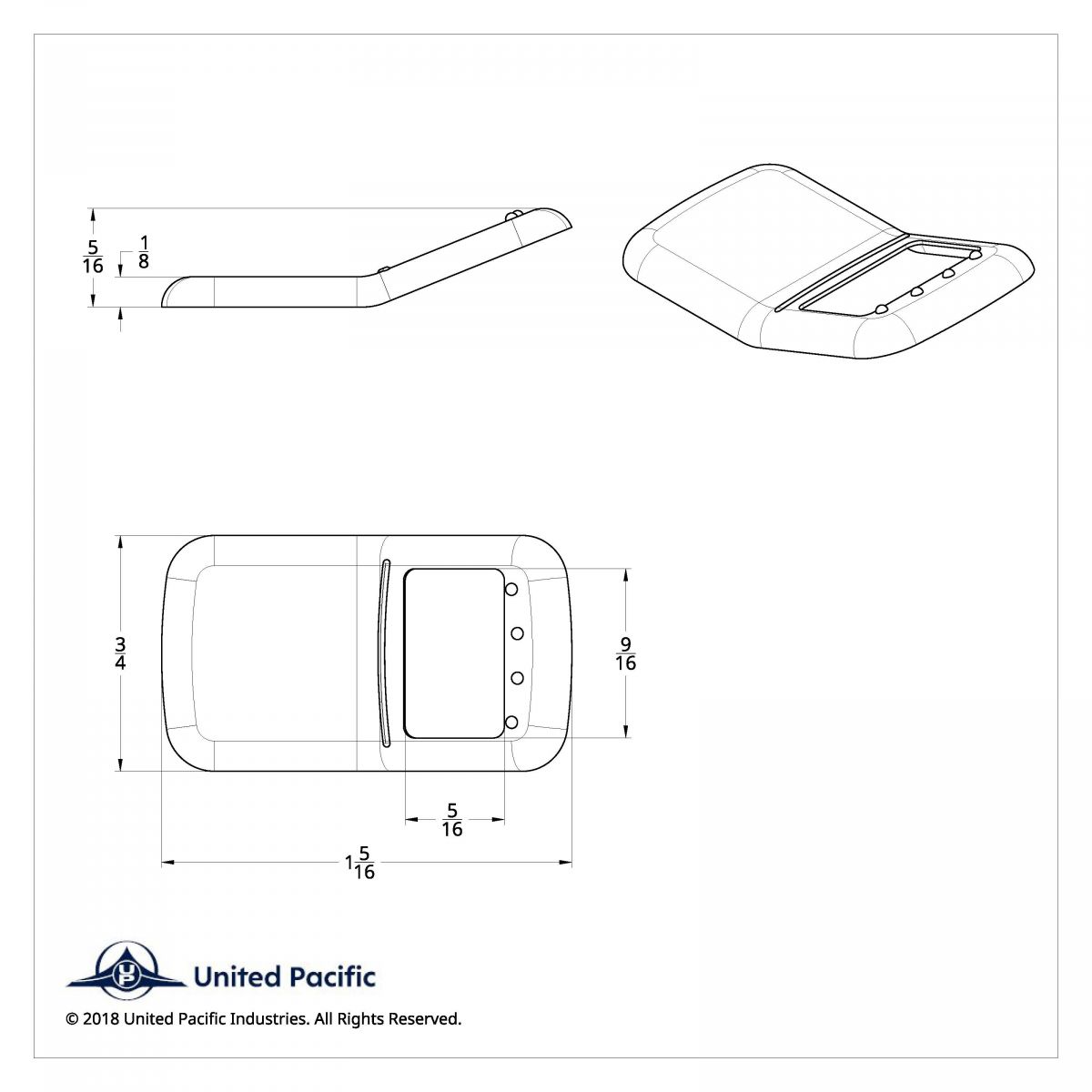 Rocker Switch Cover For Kenworth/Peterbilt - Plain  (Card of 3) - Thumbnail 2