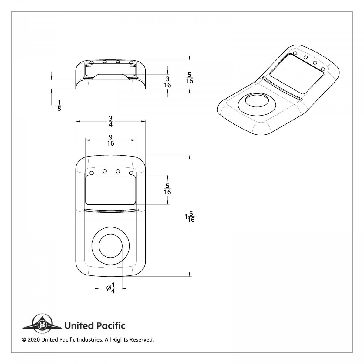 Rocker Switch Cover For Kenworth/Peterbilt - Clear Crystal (Card of 3) - Thumbnail 2