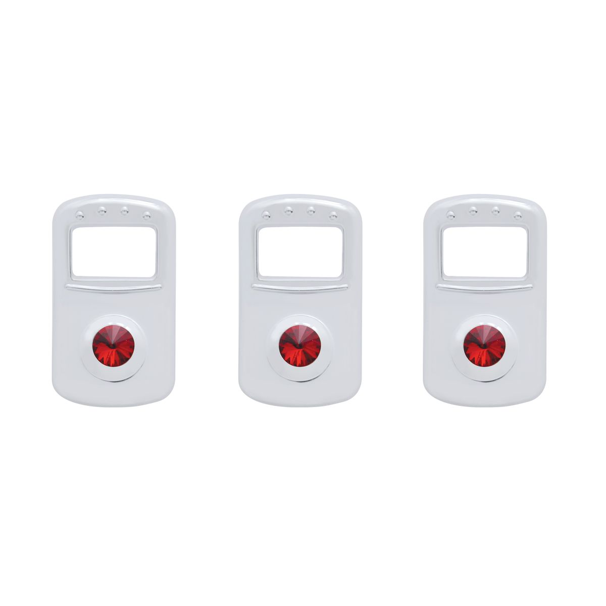Rocker Switch Cover For Kenworth/Peterbilt - Red Crystal (Card of 3)
