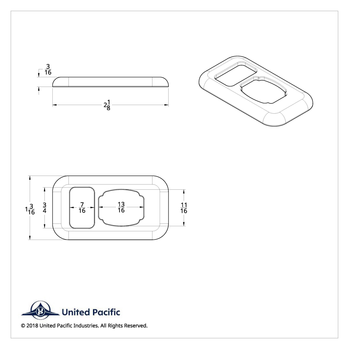 Chrome Plastic Dimmer Switch Trim For Peterbilt - Thumbnail 7