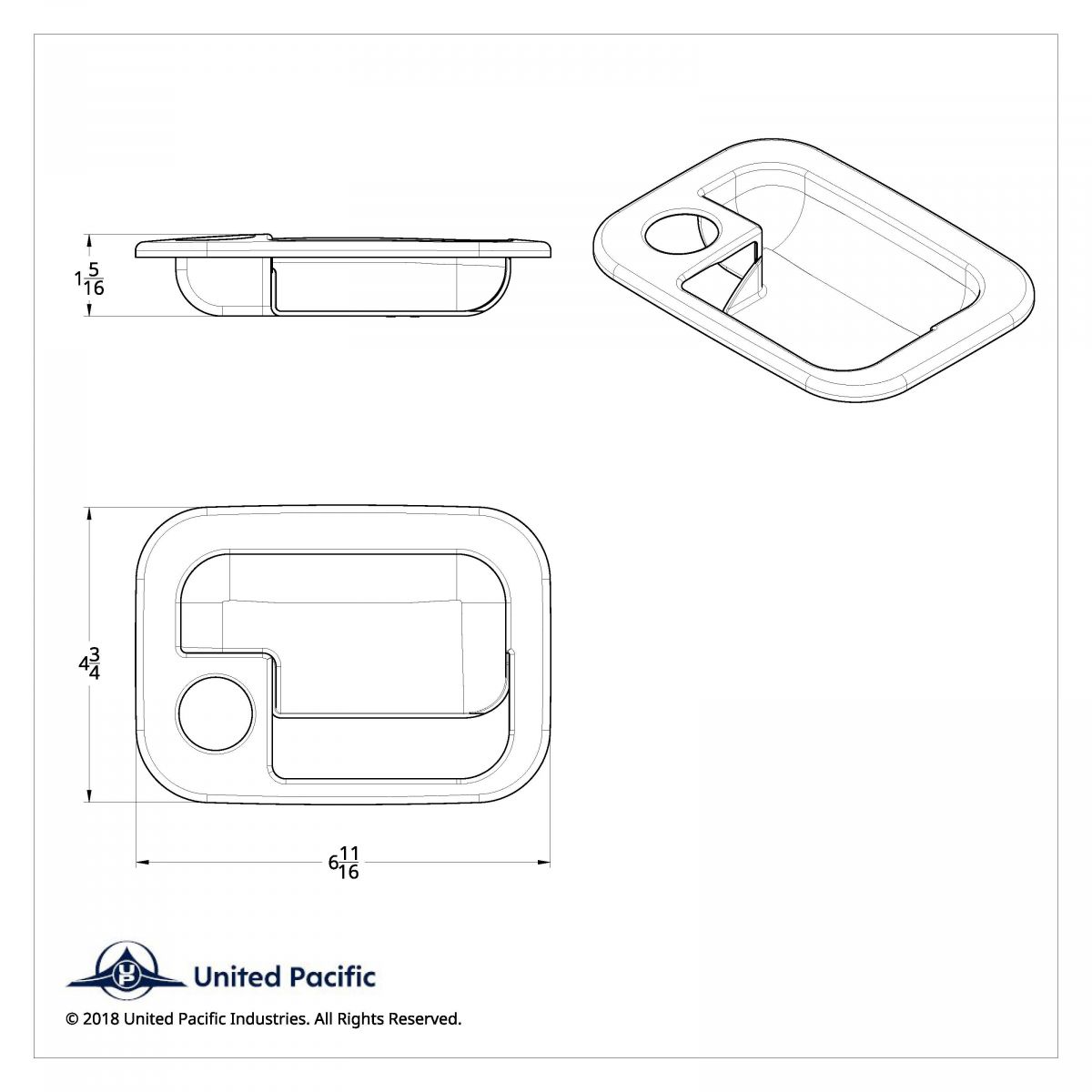Chrome Exterior Door Handle Cover For 2003+ Kenworth & 2004+Peterbilt Trucks - Driver - Thumbnail 2